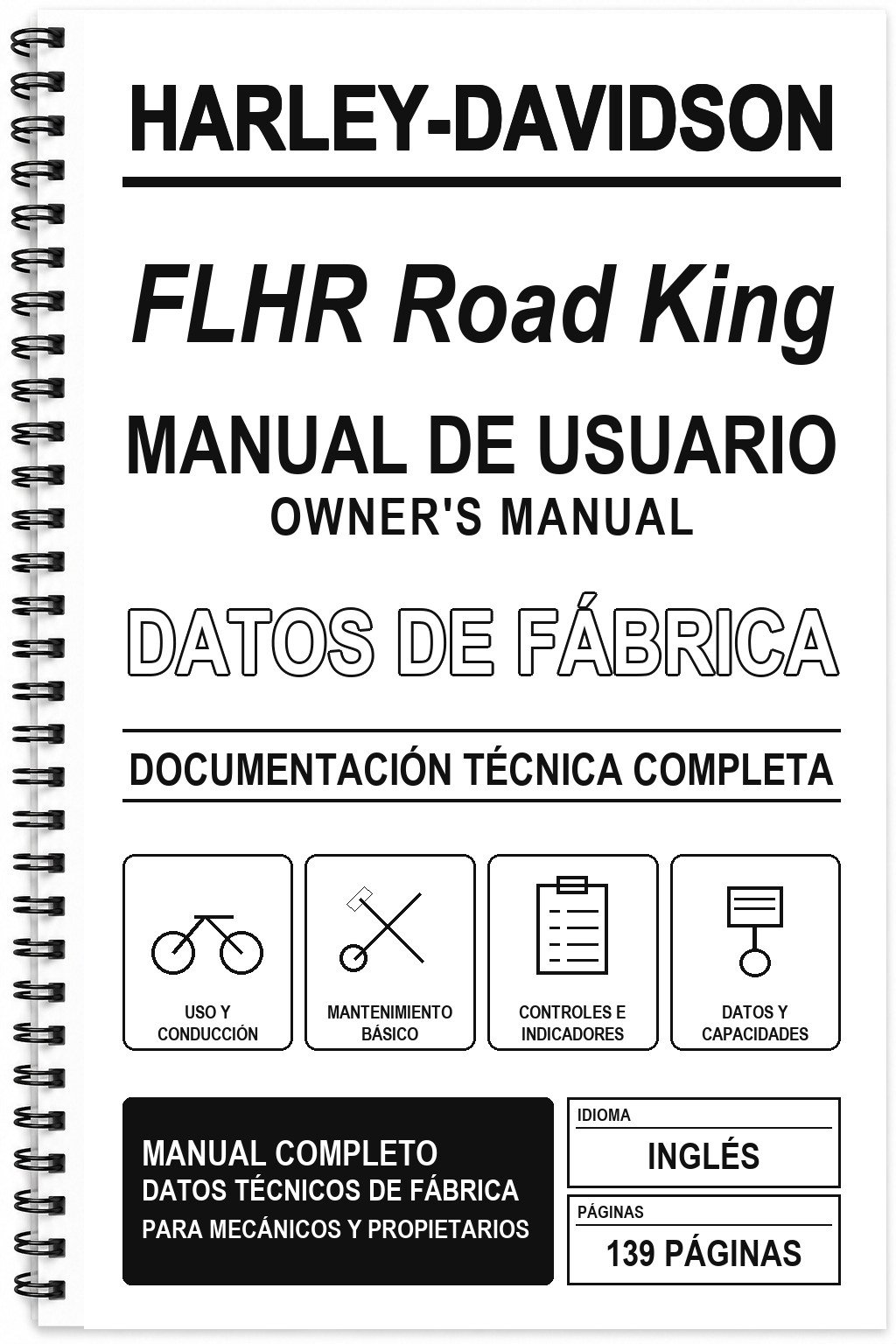Manual de Usuario Harley-Davidson FLHR Road King (Inglés)