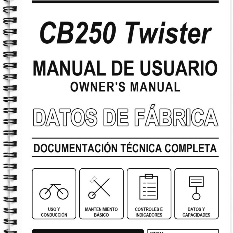 Manual de Usuario Honda CB250 Twister (Inglés)