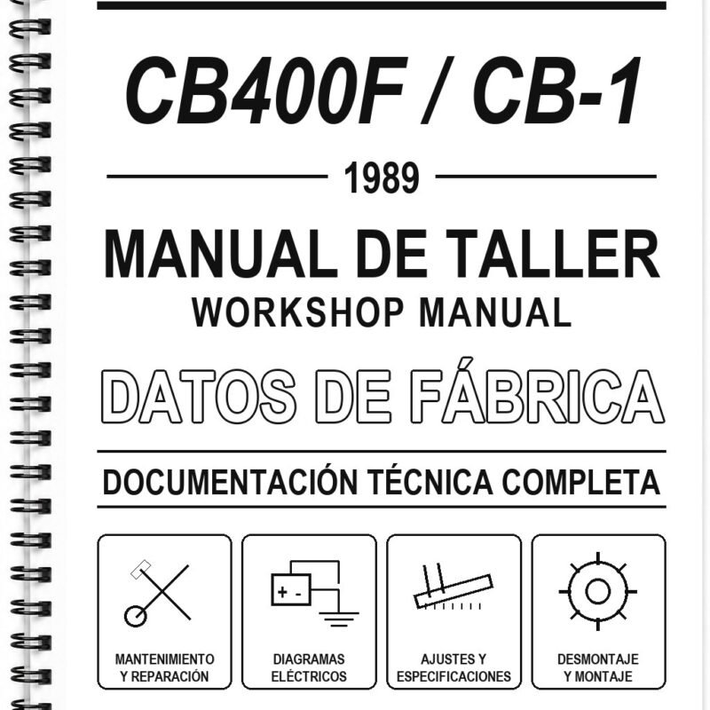 Manual de Taller Honda CB400F / CB-1 (1989) (Inglés)