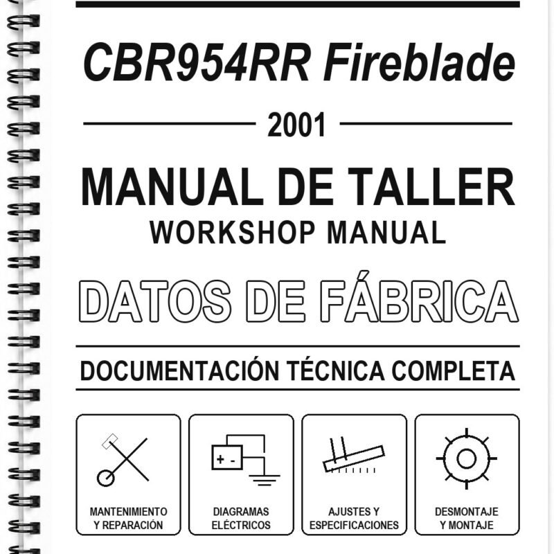 Manual de Taller Honda CBR954RR Fireblade (2001) (Inglés)