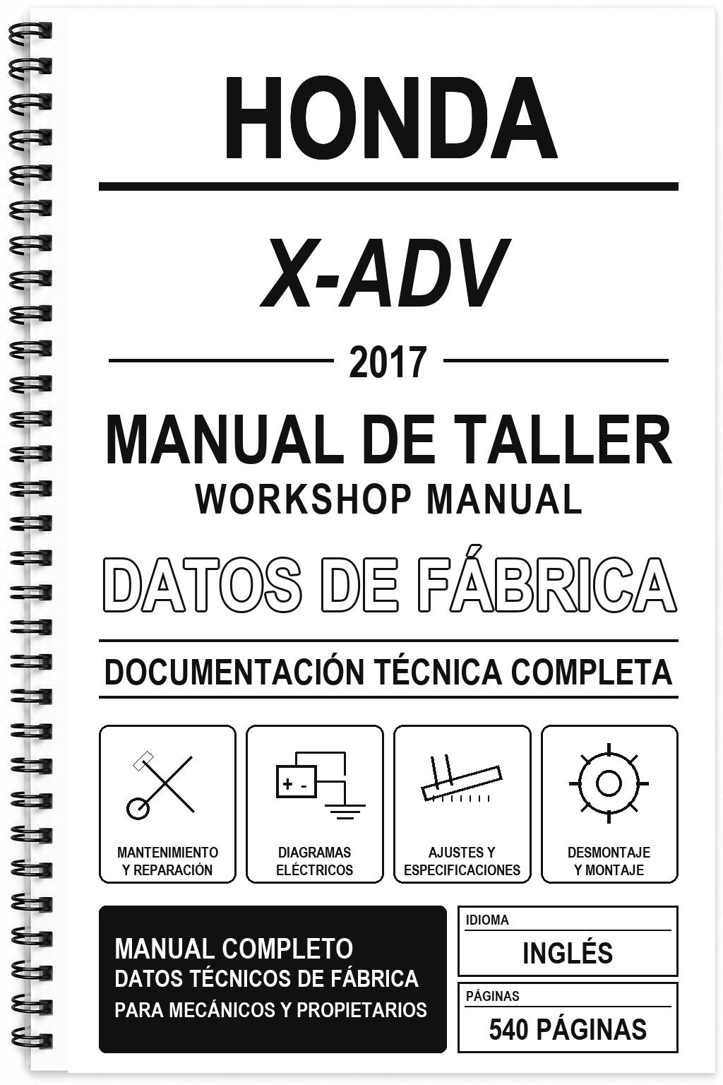 Manual de Taller Honda X-ADV (2017) (Inglés)