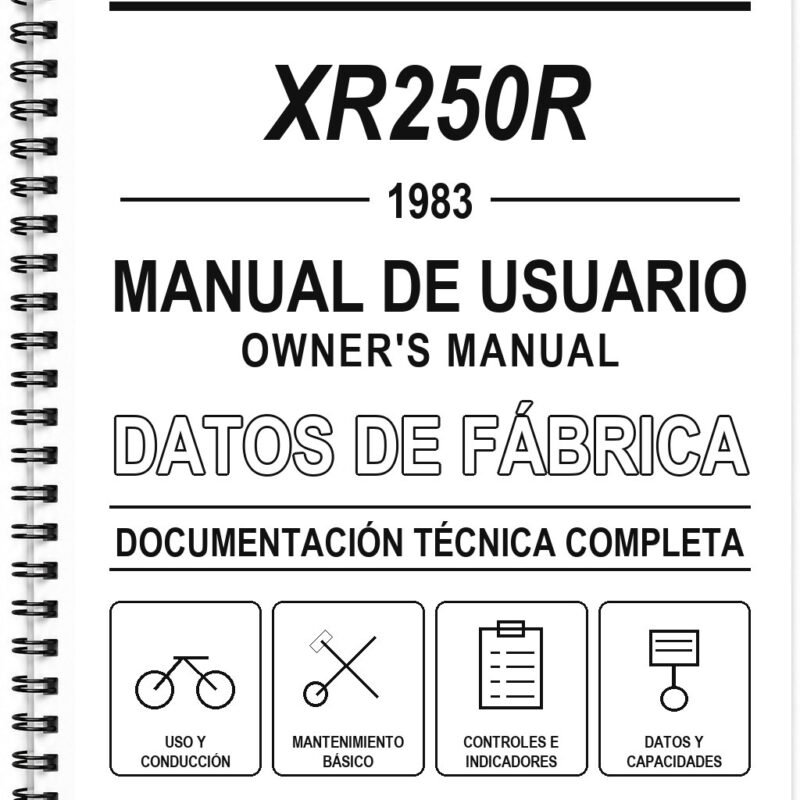 Manual de Usuario Honda XR250R (1983) (Inglés)
