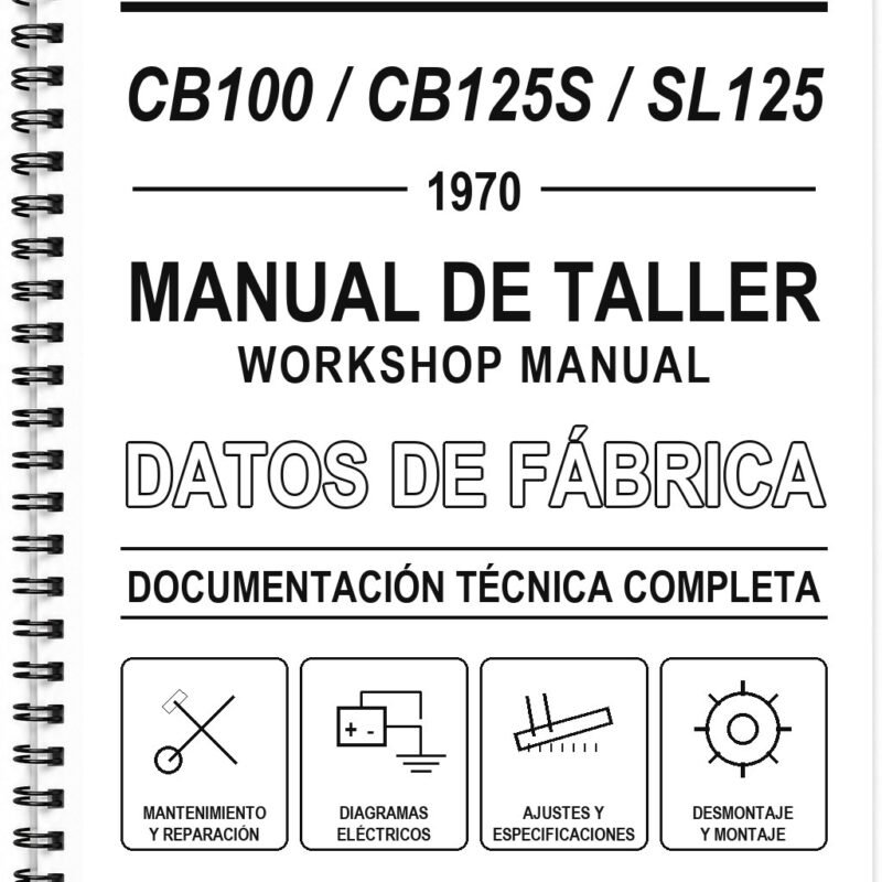 Manual de Taller Honda CB100 / CB125S / SL125 (1970) (Inglés)