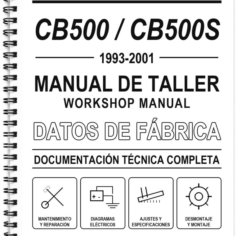 Manual de Taller Honda CB500 / CB500S (1993-2001) (Inglés)