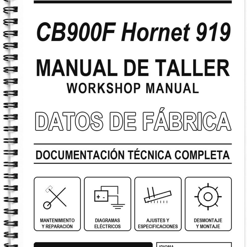 Manual de Taller Honda CB900F Hornet 919 (Inglés)