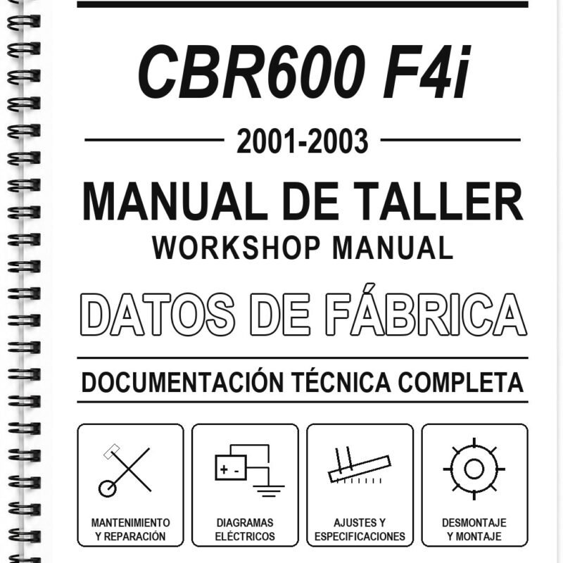 Manual de Taller Honda CBR600 F4i (2001-2003) (Inglés)