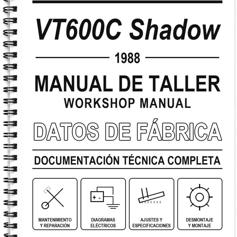 Manual de Taller Honda VT600C Shadow (1988) (Inglés)