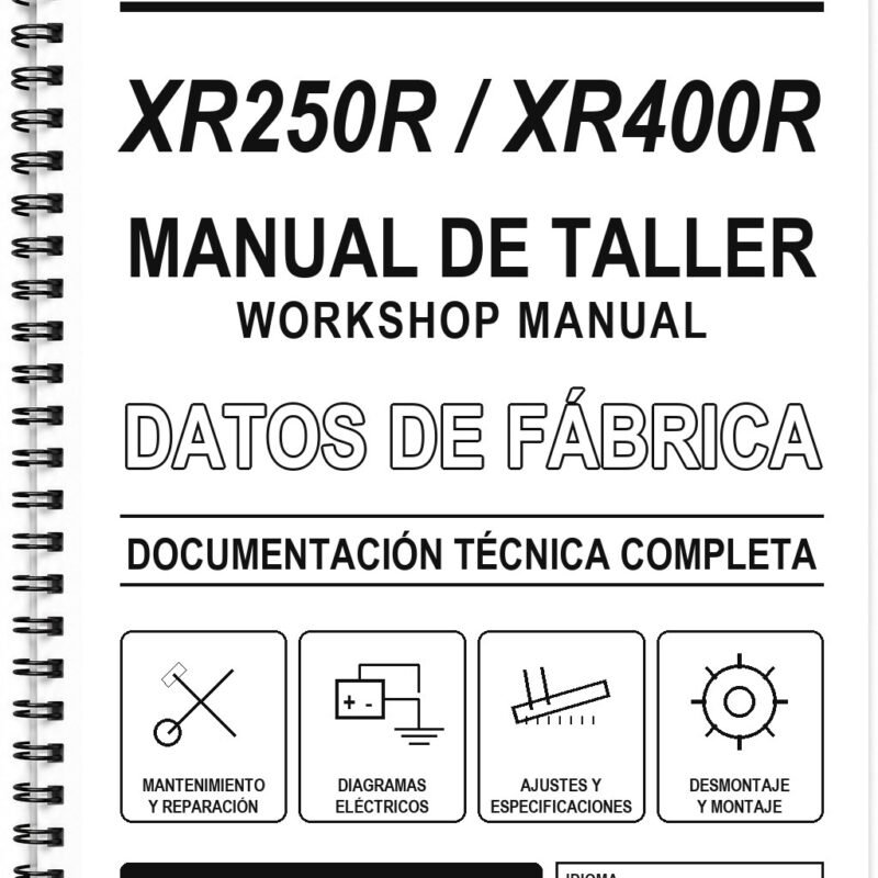 Manual de Taller Honda XR250R / XR400R (Inglés)