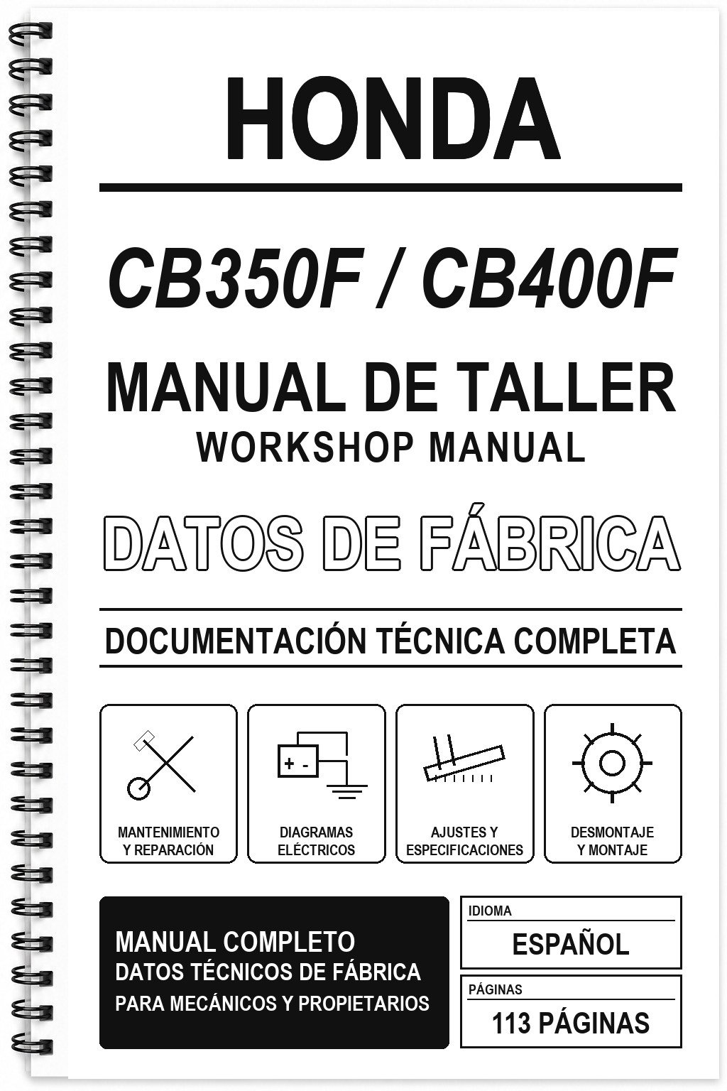 Manual de Taller Honda CB350F / CB400F