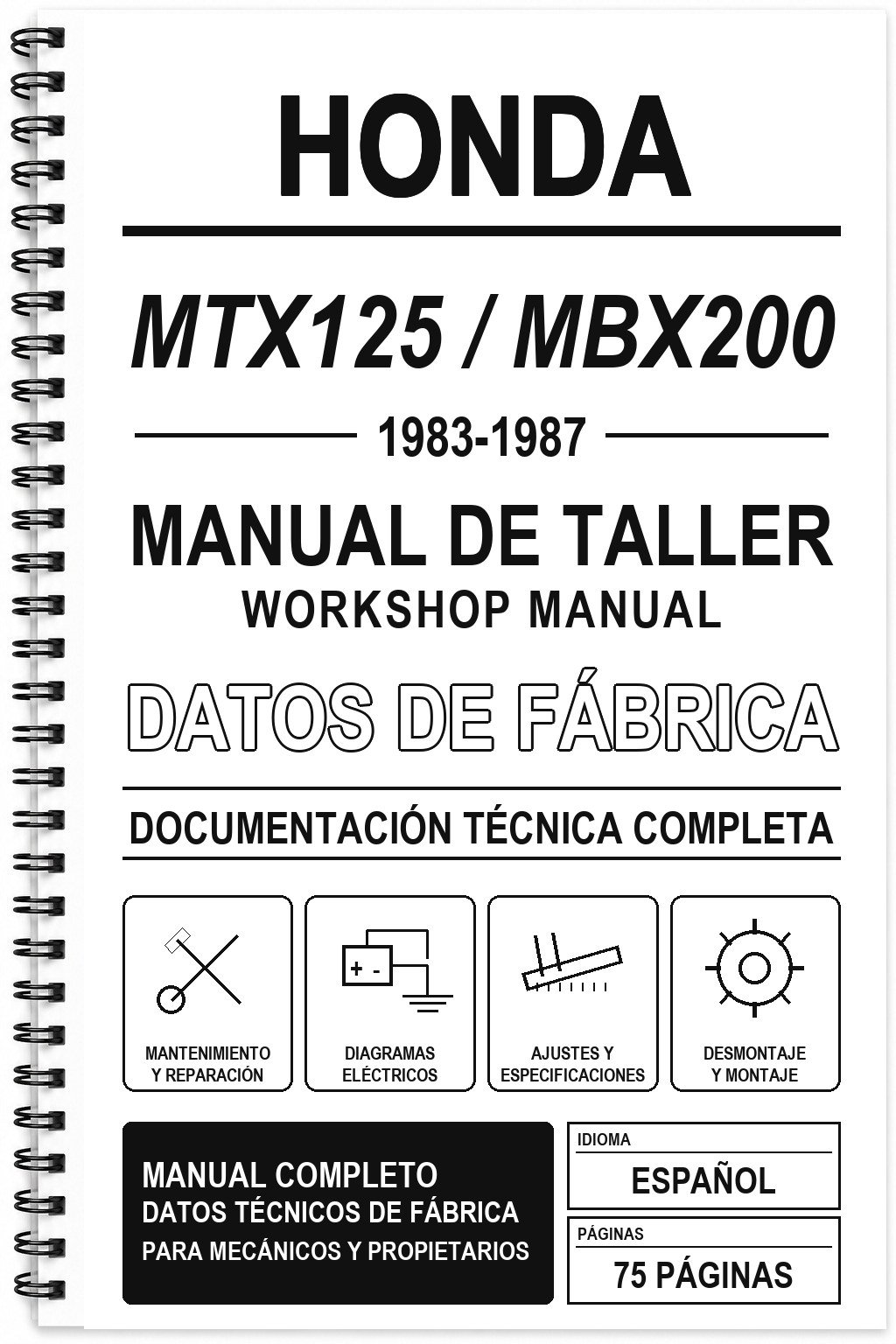 Manual de Taller Honda MTX125 / MBX200 (1983-1987)