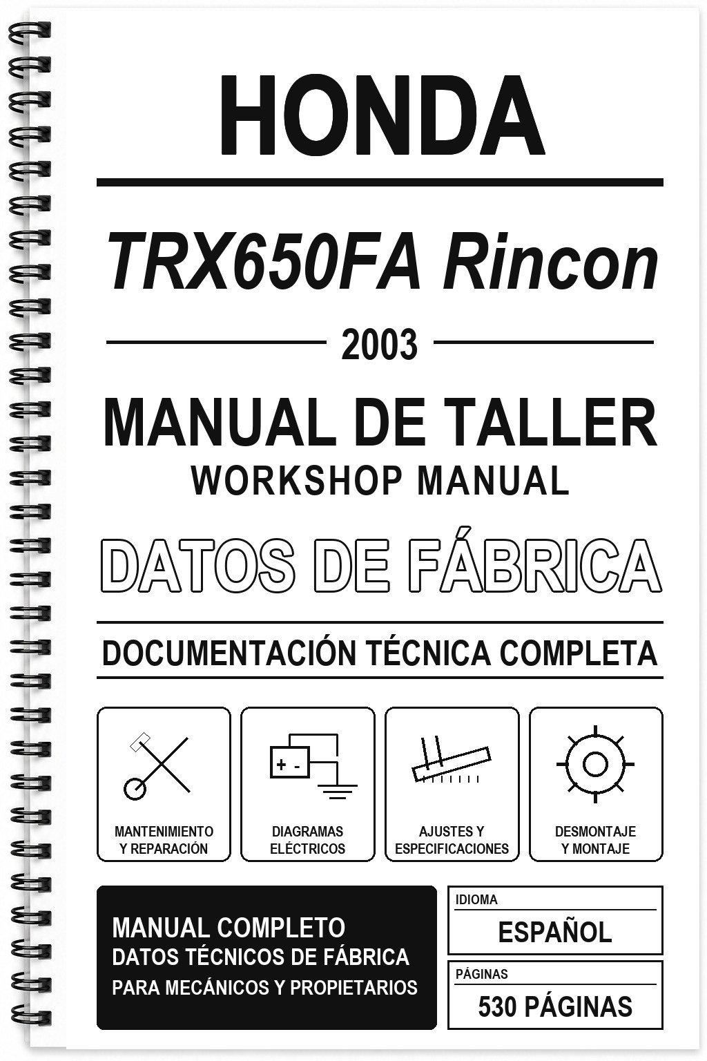 Manual de Taller Honda TRX650FA Rincon (2003)