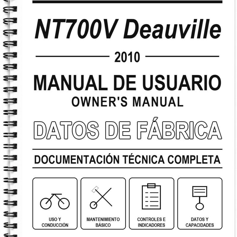 Manual de Usuario Honda NT700V Deauville (2010) (Inglés)