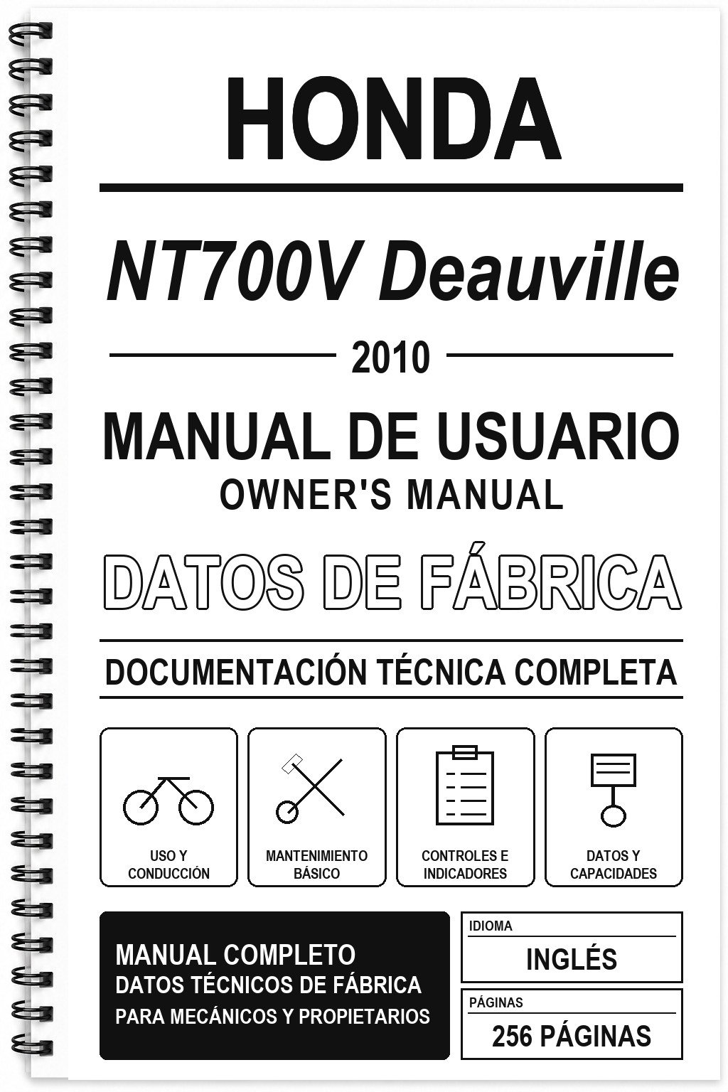 Manual de Usuario Honda NT700V Deauville (2010) (Inglés)