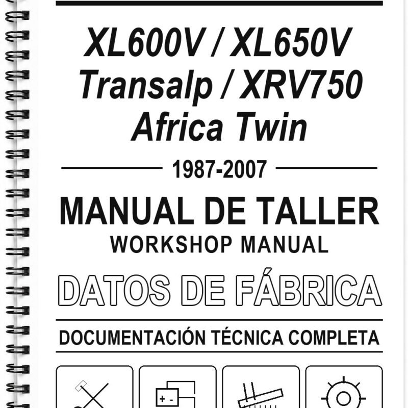 Manual de Taller Honda XL600V / XL650V Transalp / XRV750 Africa Twin (1987-2007) (Inglés)