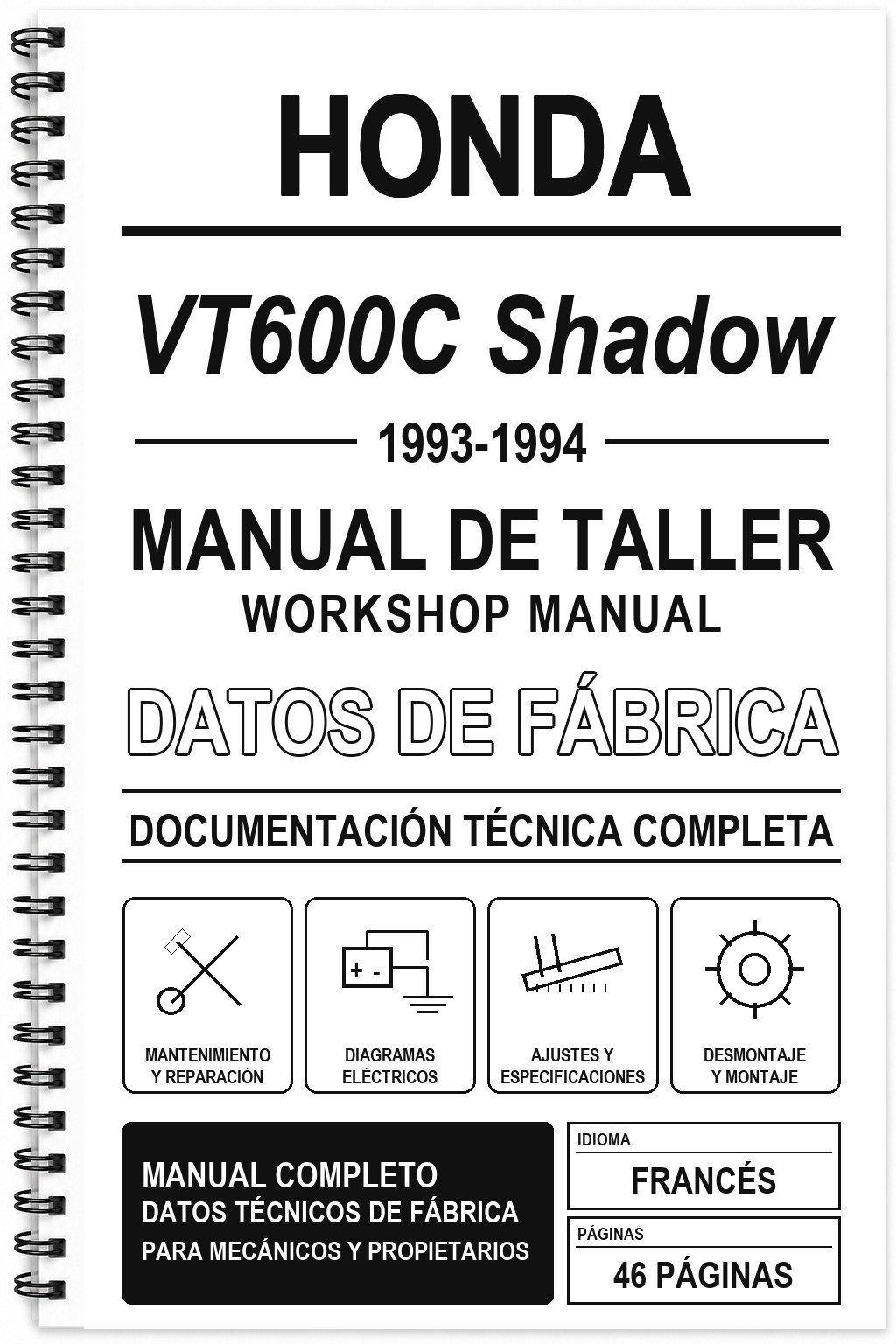 Manual de Taller Honda VT600C Shadow (1993-1994) (Francés)