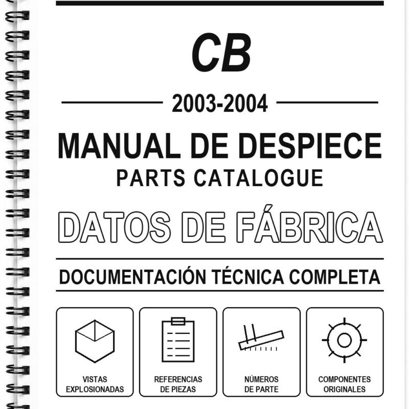 Manual de Despiece Honda CB (2003-2004) (Inglés)