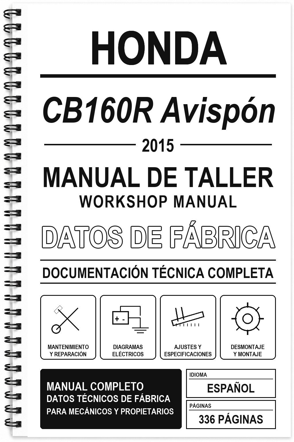 Manual de Taller Honda CB160R Avispón (2015)