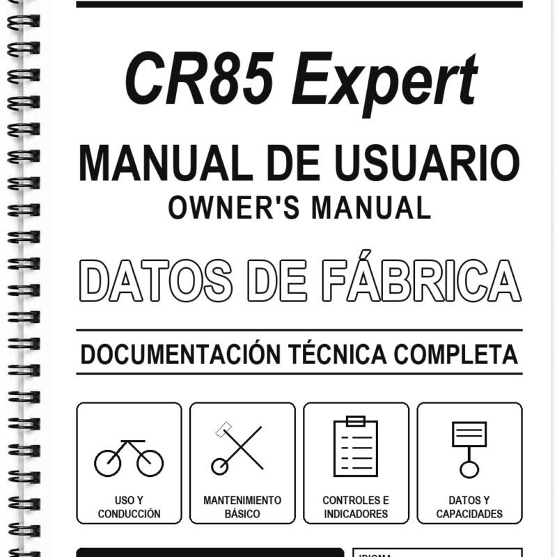 Manual de Usuario Honda CR85 Expert (Inglés)