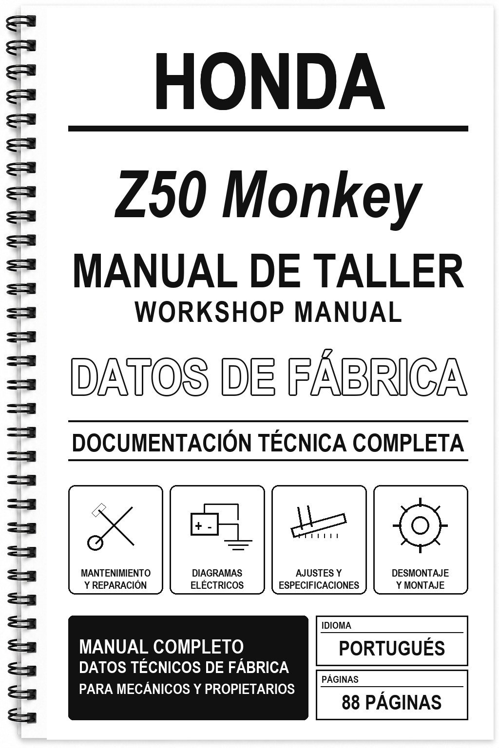Manual de Taller Honda Z50 Monkey (Portugués)