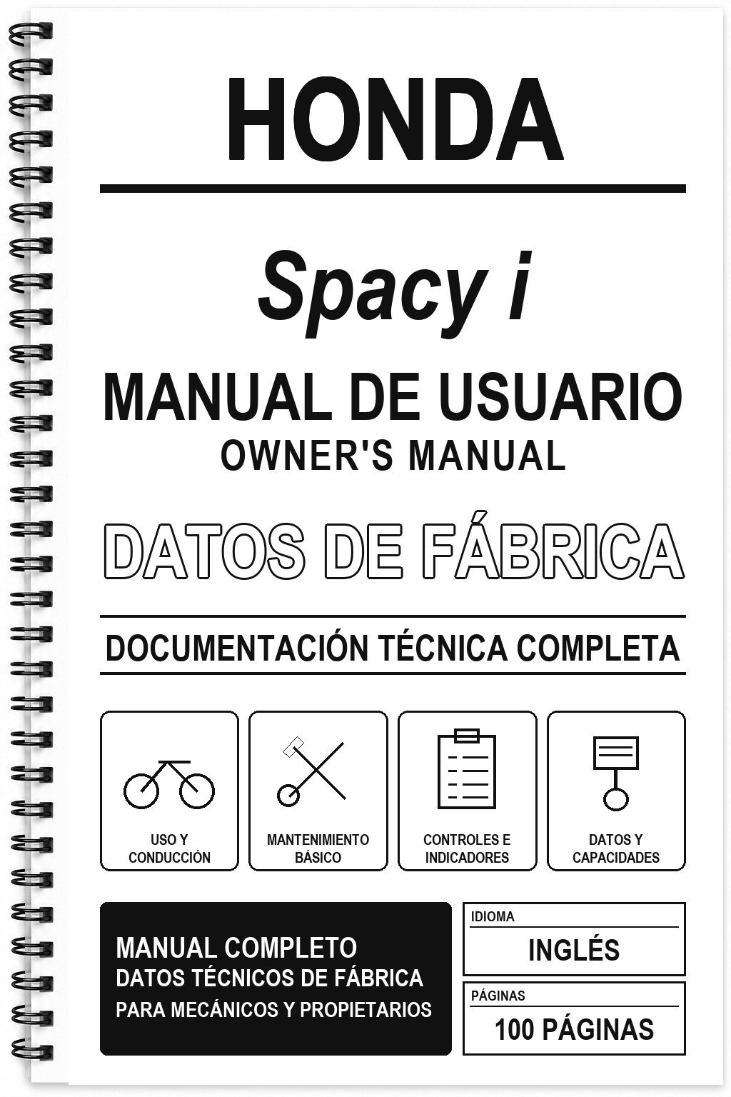 Manual de Usuario Honda Spacy i (Inglés)
