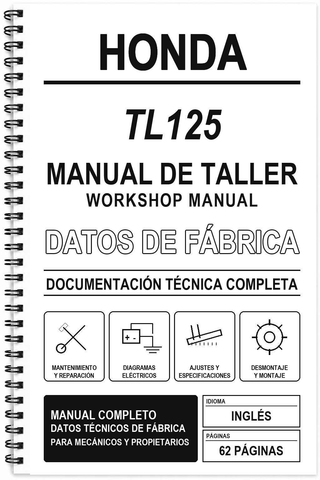 Manual de Taller Honda TL125 (Inglés)