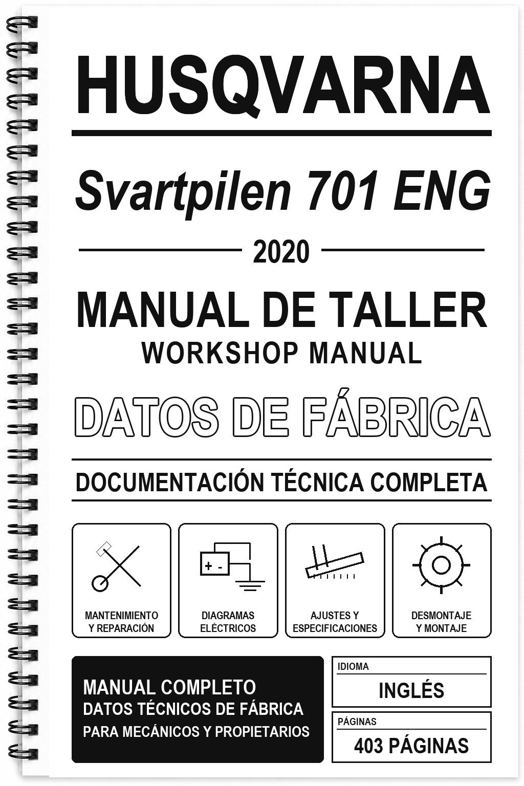 Manual de Taller Husqvarna Svartpilen 701 ENG (2020) (Inglés)