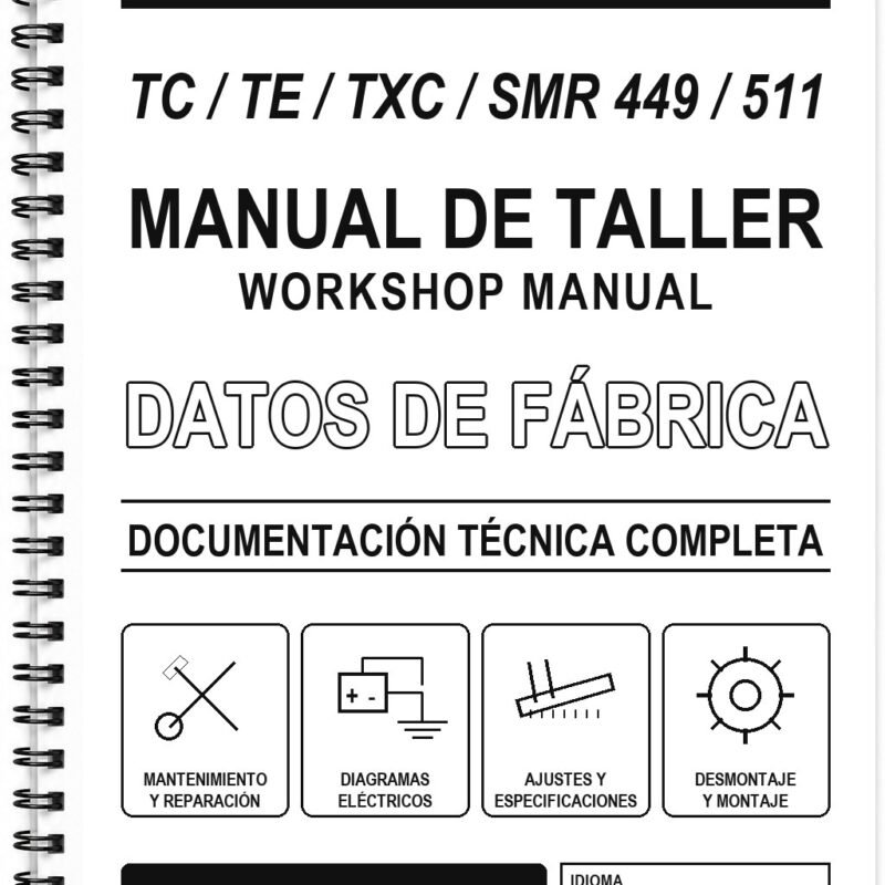 Manual de Taller Husqvarna TC / TE / TXC / SMR 449 / 511 (Inglés)