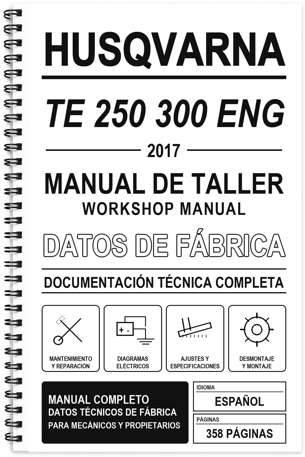Manual de Taller Husqvarna TE 250 300 ENG (2017)