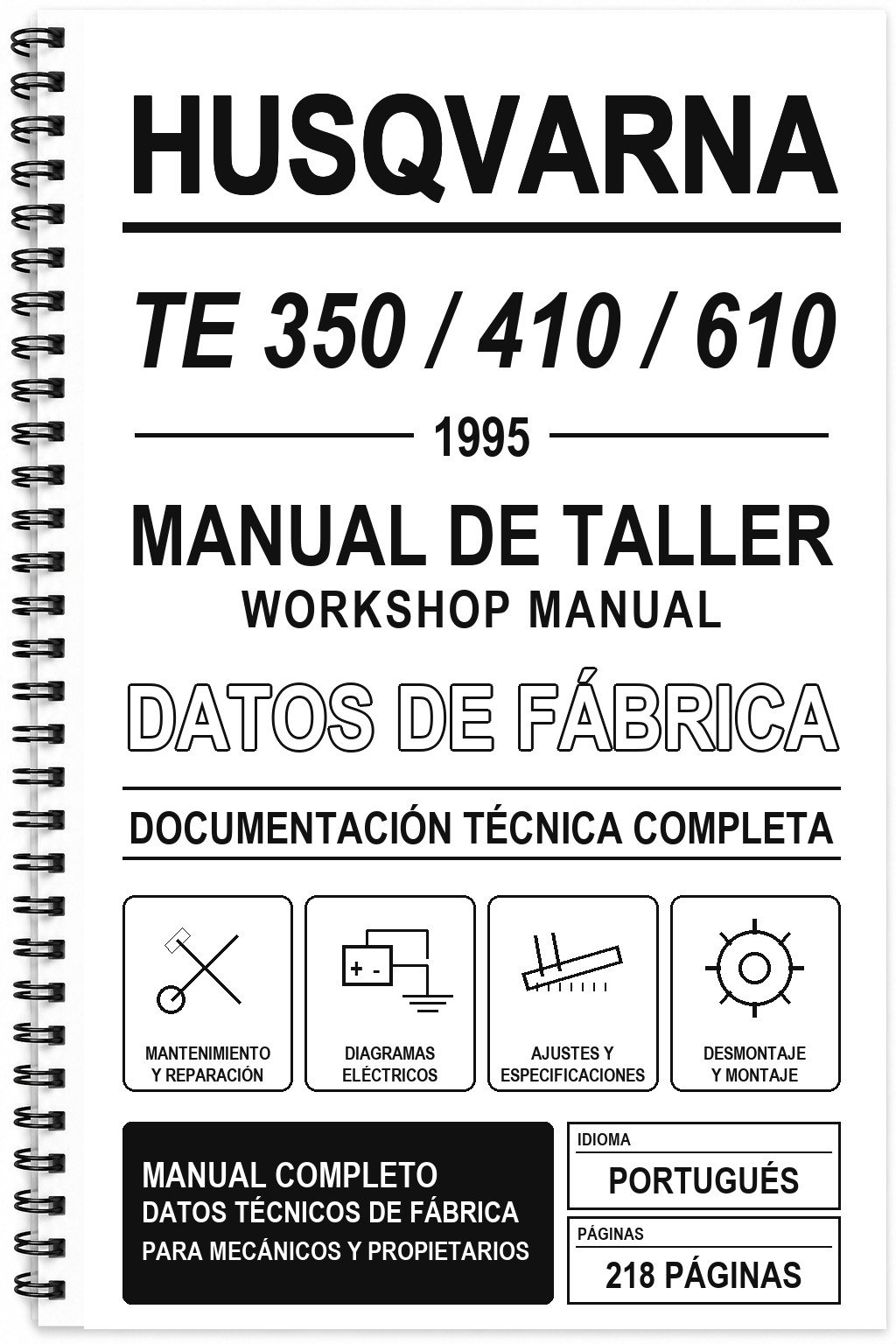 Manual de Taller Husqvarna TE 350 / 410 / 610 (1995) (Portugués)