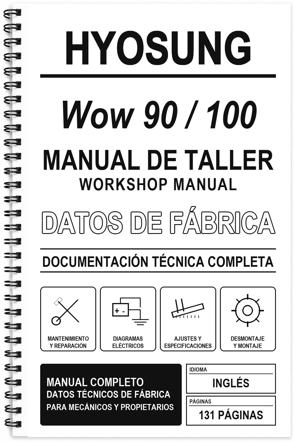 Manual de Taller Hyosung Wow 90 / 100 (Inglés)