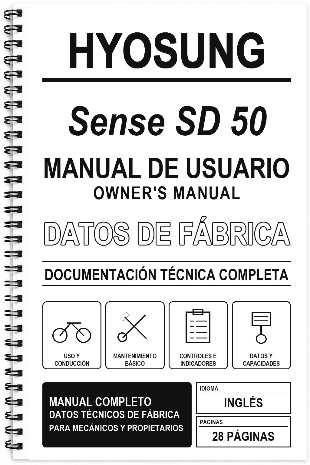 Manual de Usuario Hyosung Sense SD 50 (Inglés)
