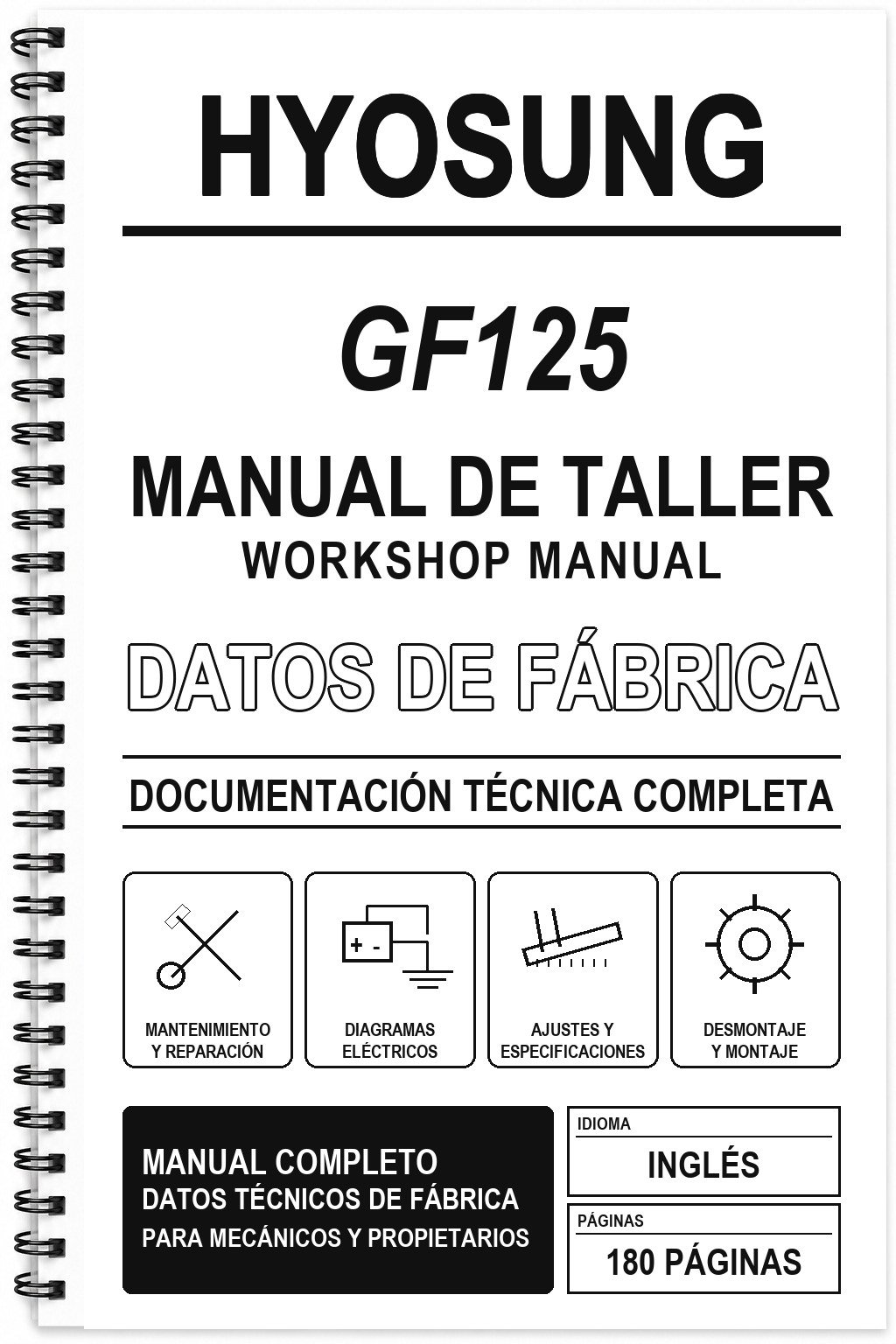 Manual de Taller Hyosung GF125 (Inglés)