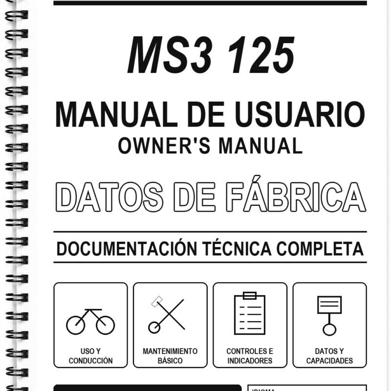Manual de Usuario Hyosung MS3 125 (Inglés)