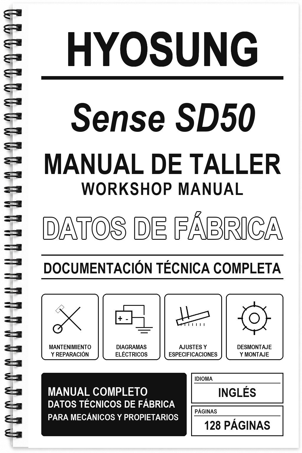 Manual de Taller Hyosung Sense SD50 (Inglés)