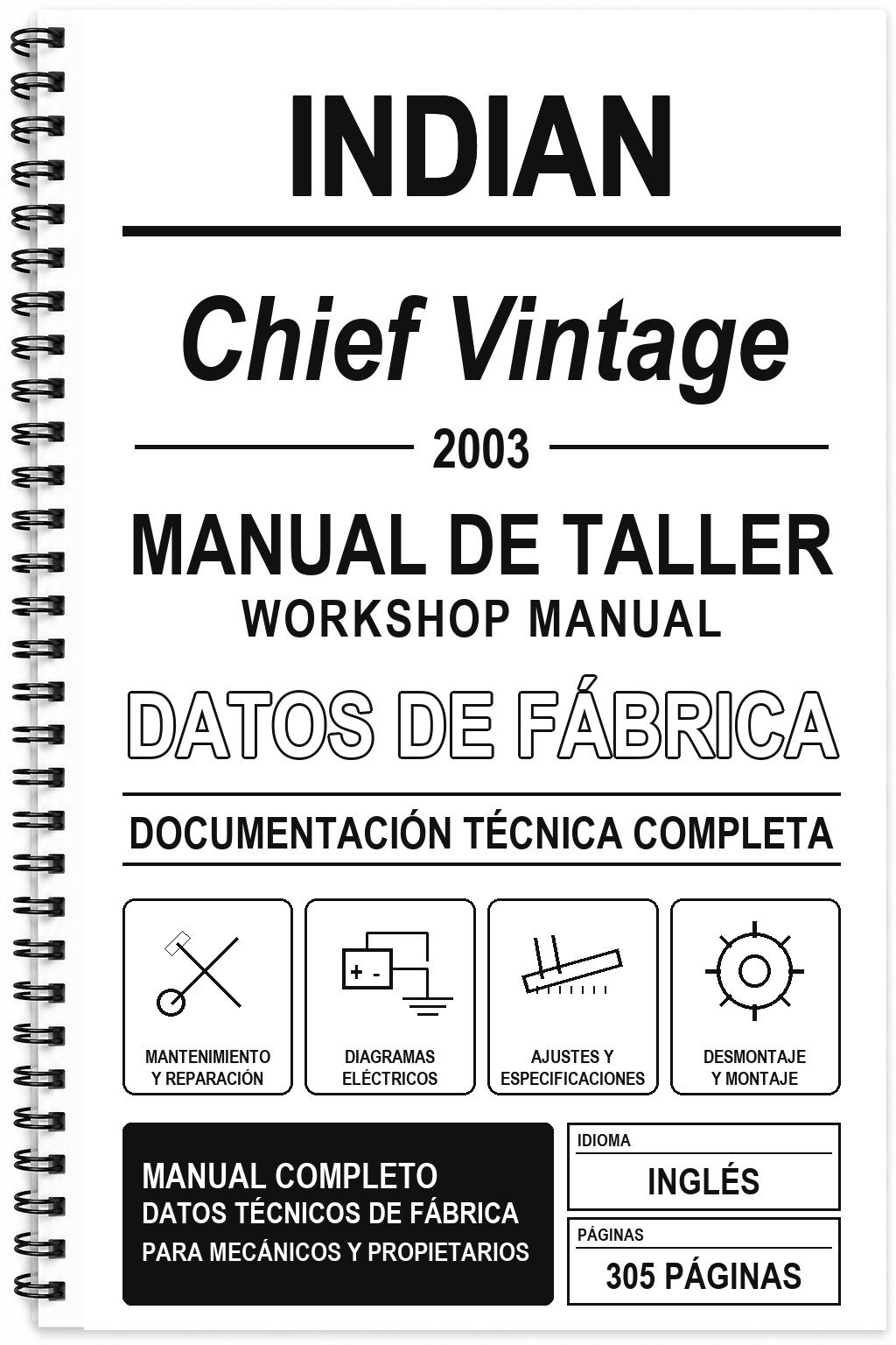 Manual de Taller INDIAN Chief Vintage (2003) (Inglés)