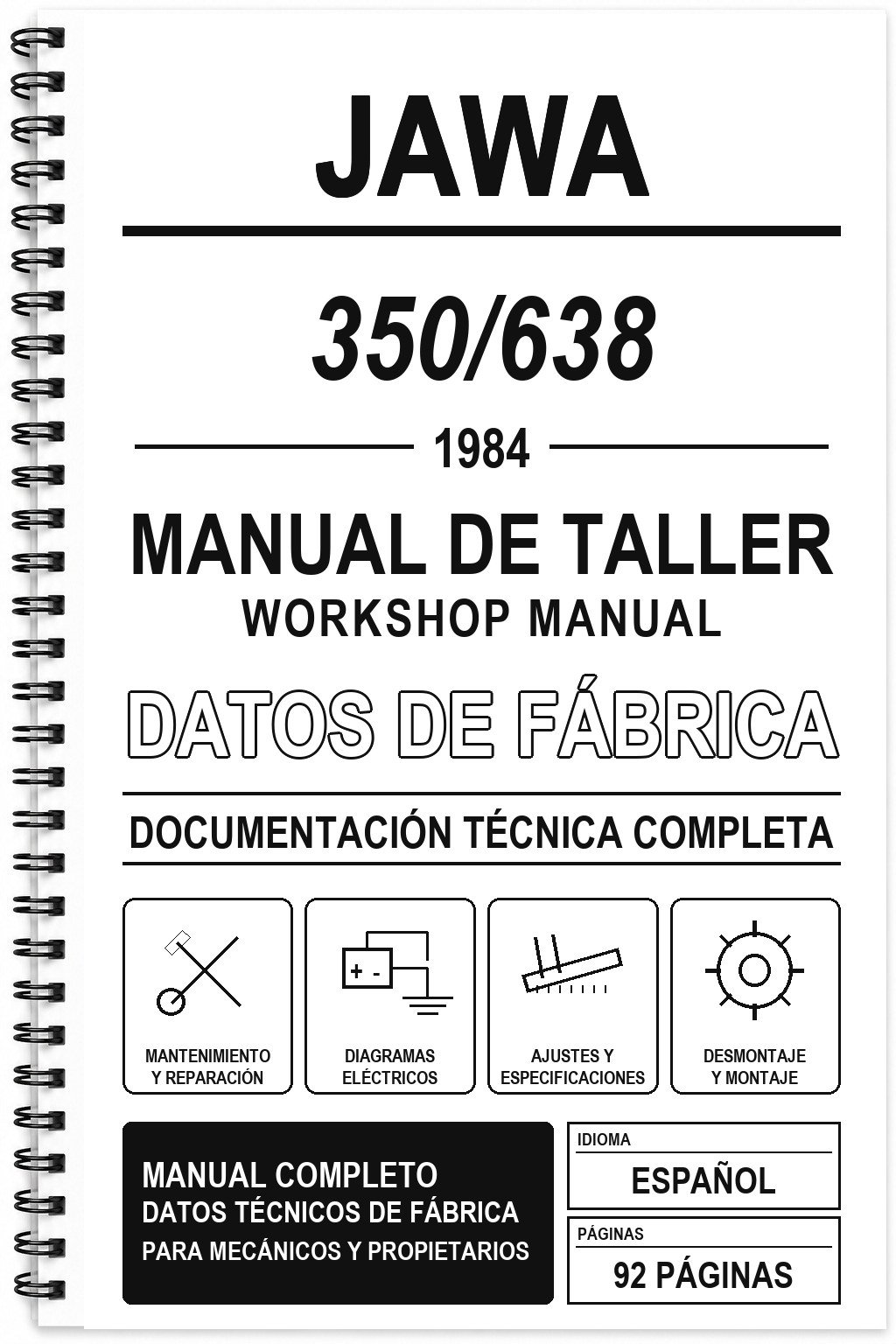 Manual de Taller Jawa 350/638 (1984)