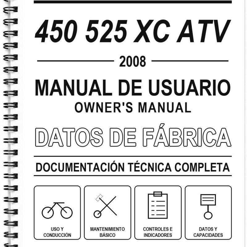 Manual de Usuario KTM 450 525 XC ATV (2008) (Inglés)