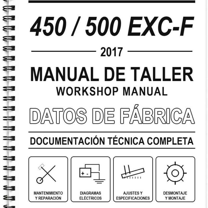 Manual de Taller KTM 450 / 500 EXC-F (2017) (Inglés)