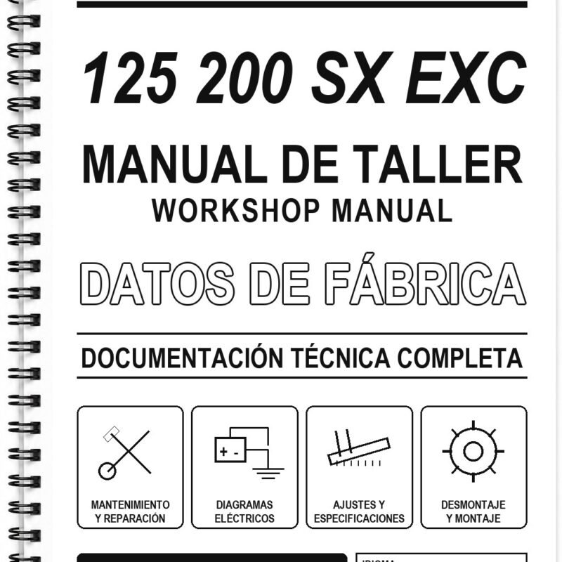 Manual de Taller KTM 125 200 SX EXC (Inglés)