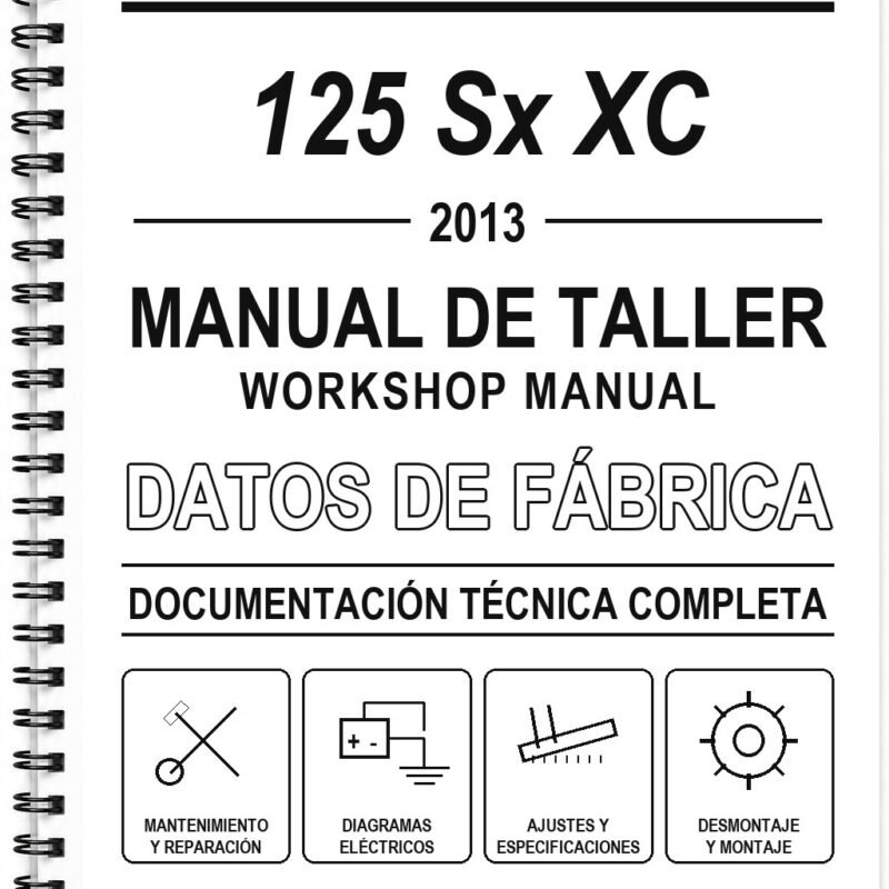Manual de Taller KTM 125 Sx XC (2013) (Inglés)