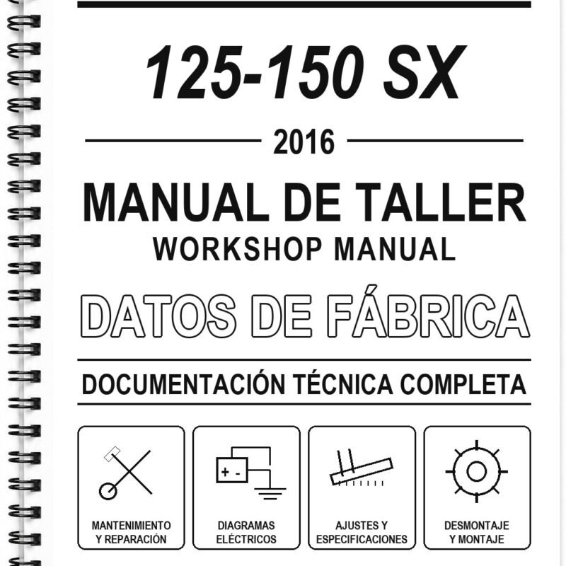 Manual de Taller KTM 125-150 SX (2016) (Inglés)