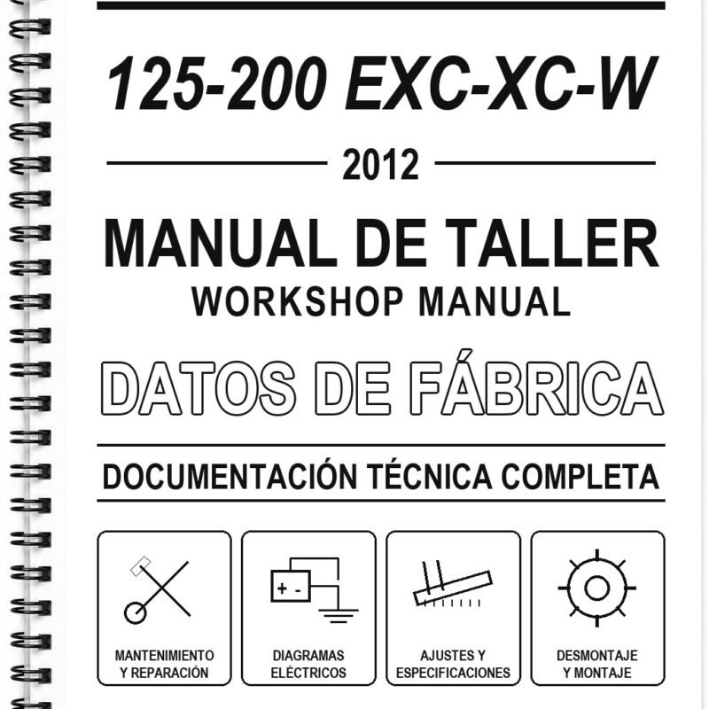 Manual de Taller KTM 125-200 EXC-XC-W (2012) (Inglés)