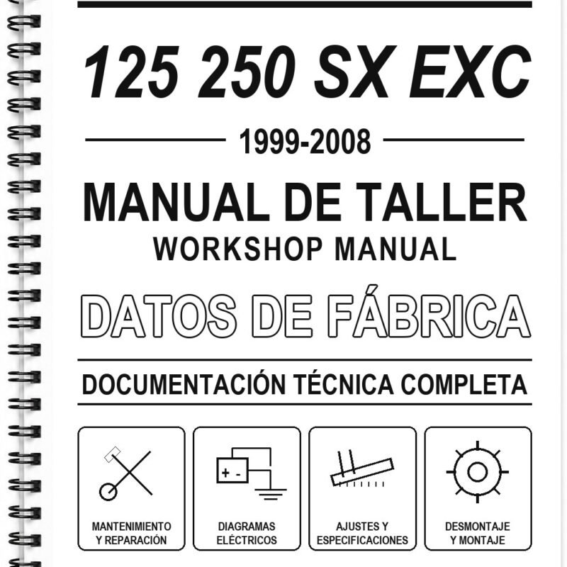 Manual de Taller KTM 125 250 SX EXC (1999-2008) (Inglés)