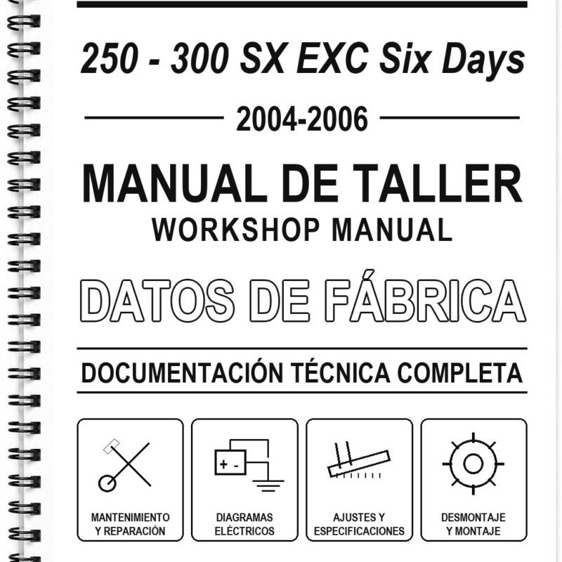 Manual de Taller KTM 250 – 300 SX EXC Six Days (2004-2006) (Inglés)