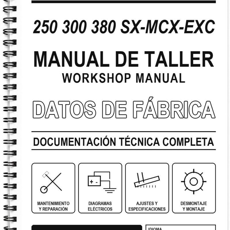 Manual de Taller KTM 250 300 380 SX-MCX-EXC (Inglés)