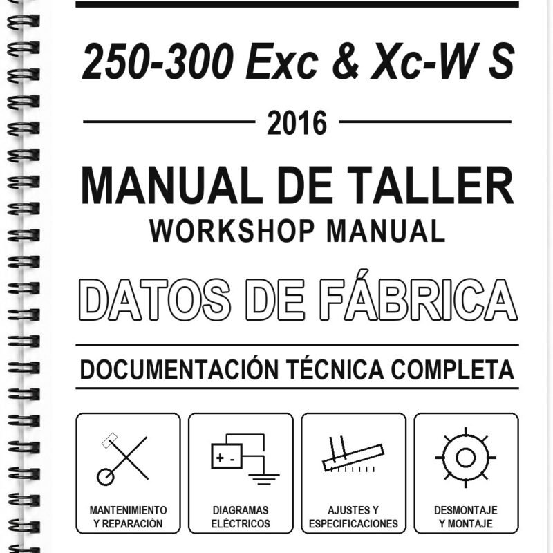 Manual de Taller KTM 250-300 Exc & Xc-W S (2016) (Inglés)