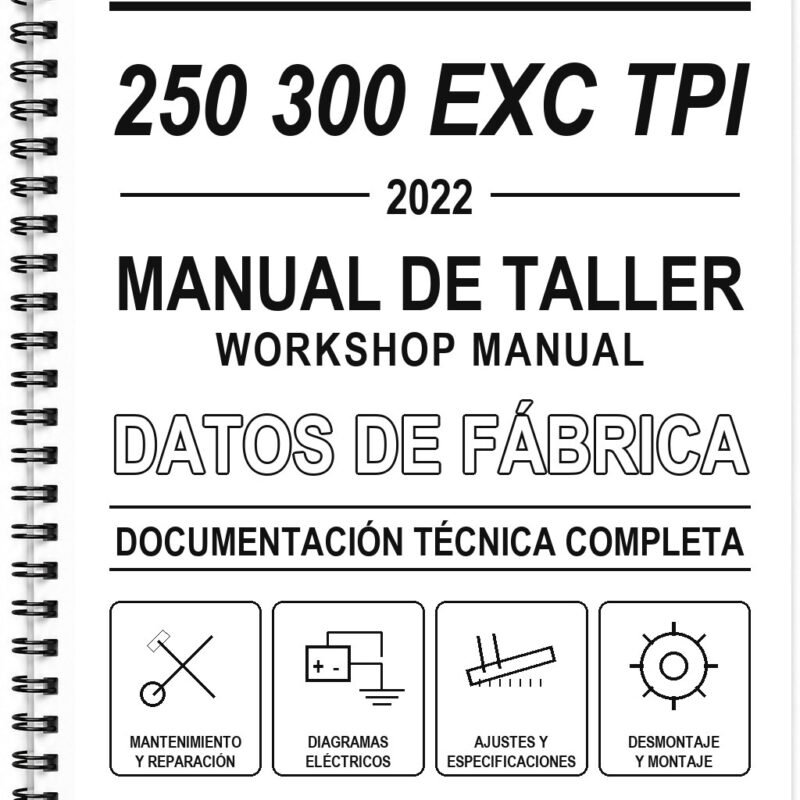 Manual de Taller KTM 250 300 EXC TPI (2022) (Inglés)