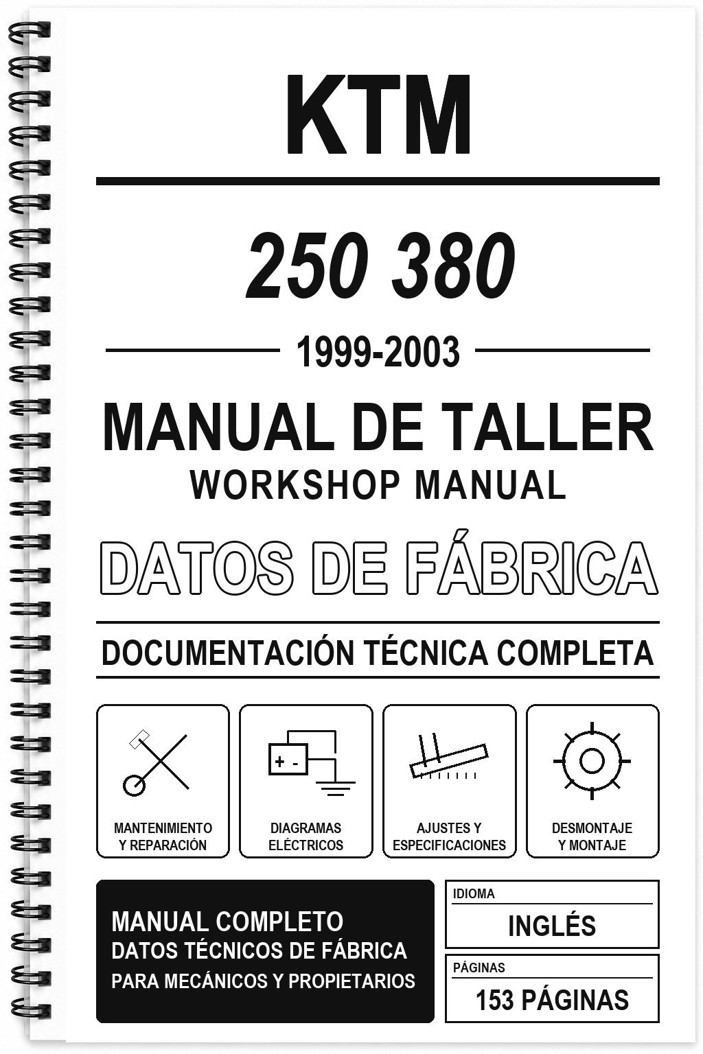 Manual de Taller KTM 250 380 (1999-2003) (Inglés)
