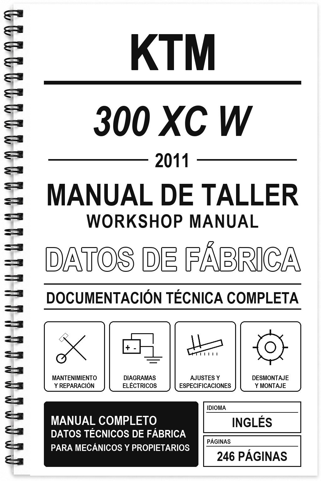 Manual de Taller KTM 300 XC W (2011) (Inglés)