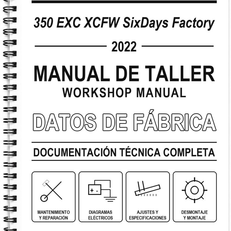 Manual de Taller KTM 350 EXC XCFW SixDays Factory (2022) (Inglés)